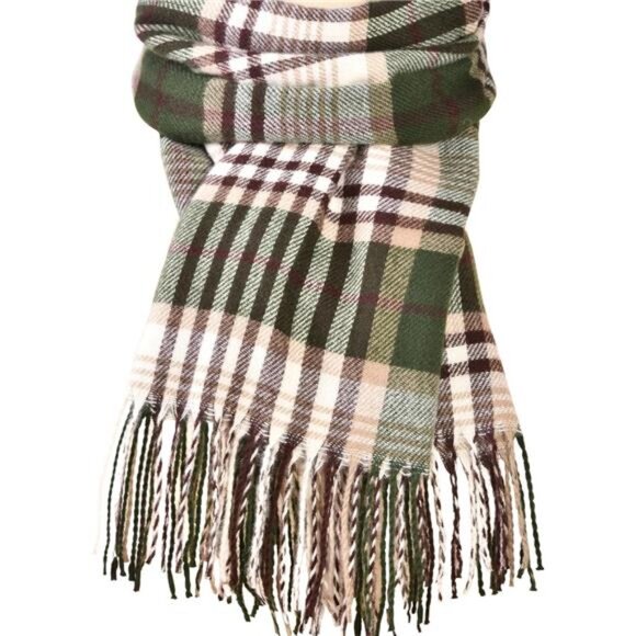 Winter Scarfs for Women, Cashmere Feel Plaid Scarf, Long Blanket - Picture 2 of 7